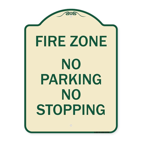 Signmission No Parking No Stopping Heavy-Gauge Aluminum Architectural Sign, 24" x 18", TG-1824-23703 A-DES-TG-1824-23703 - main
